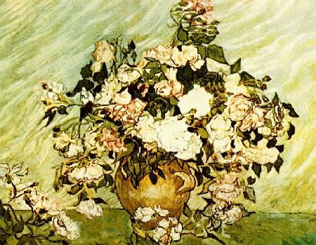 Vincent Van Gogh Pink and White Roses China oil painting art